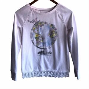 Kid’s Justice White World Earth Sweater